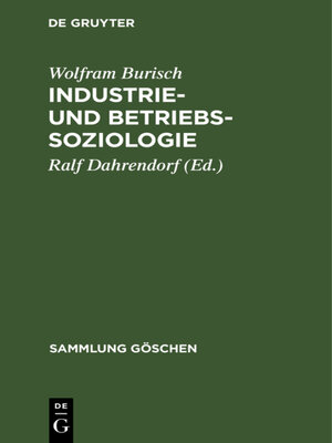 cover image of Industrie- und Betriebssoziologie